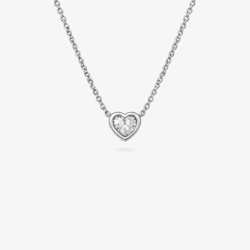 Floating Bezel Harte shape pendant