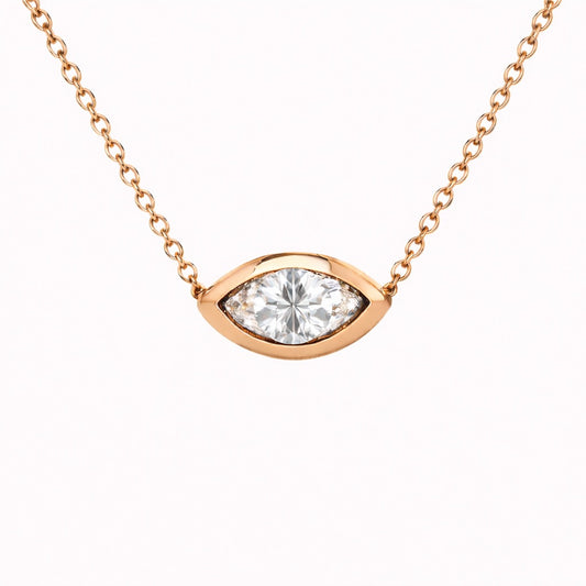 Floating Bezel Marquise shape pendant