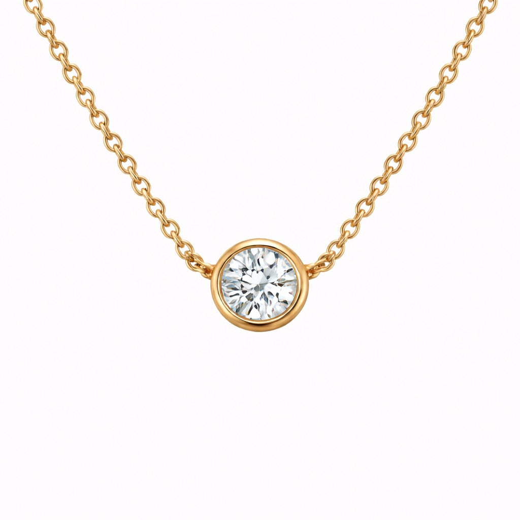 Floating Bezel Round shape pendant