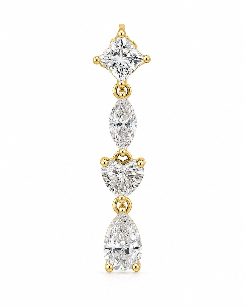 Eli Multi-shape Earring - Single Earring - Lab Diamond