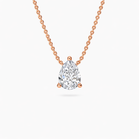 Floating pendant Pear shape - Lab Diamond