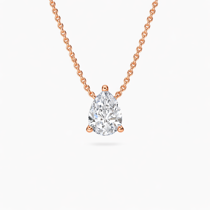 Floating pendant Pear shape - Lab Diamond