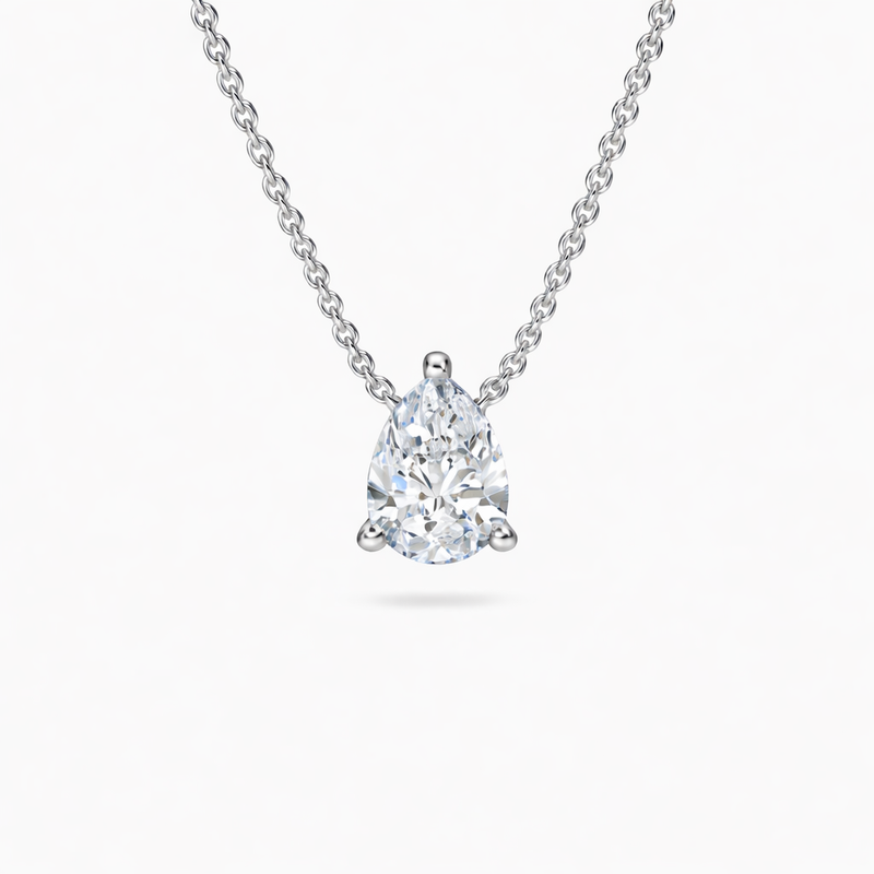 Floating pendant Pear shape - Lab Diamond